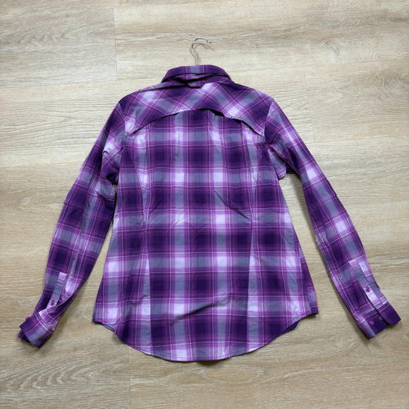 Duluth Trading Co Lightweight Plaid Long Sleeve Button Up Shirt Women's Medium - Picture 5 of 5
